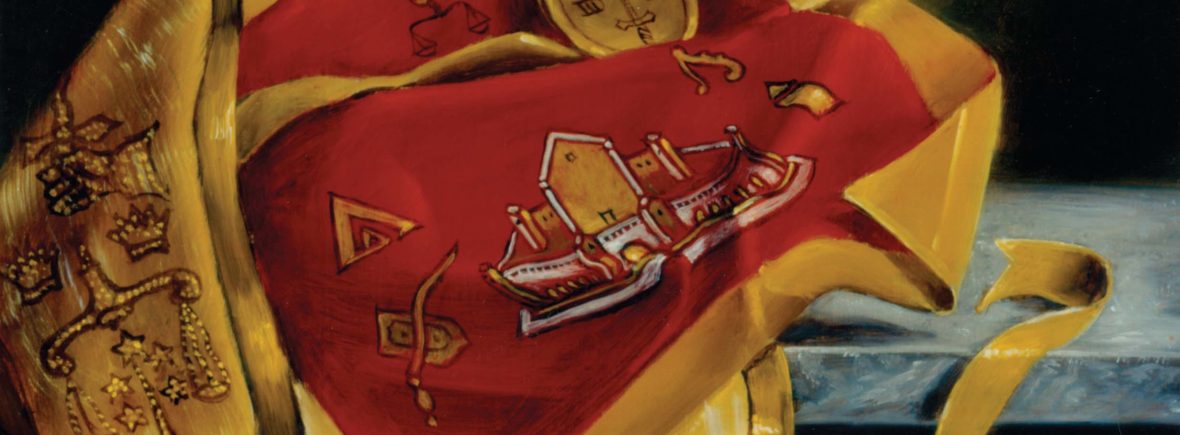 Original oil painting by Bro. Robert H. White, 32°, from the Hall of Scottish Rite Regalia, House of the Temple, Washington, DC. © House of the Temple Historic Preservation Foundation, Inc. All Rights Reserved. Used with Permission.