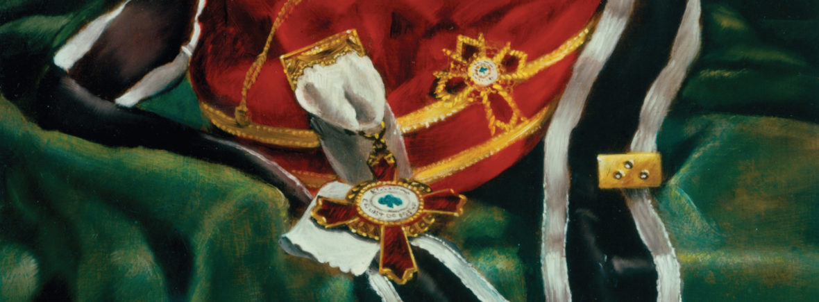 Original oil painting by Bro. Robert H. White, 32°, from the Hall of Scottish Rite Regalia, House of the Temple, Washington, DC. © House of the Temple Historic Preservation Foundation, Inc. All Rights Reserved. Used with Permission.